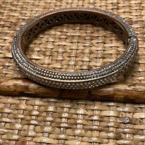 Chic Silver and Brown Bracelet